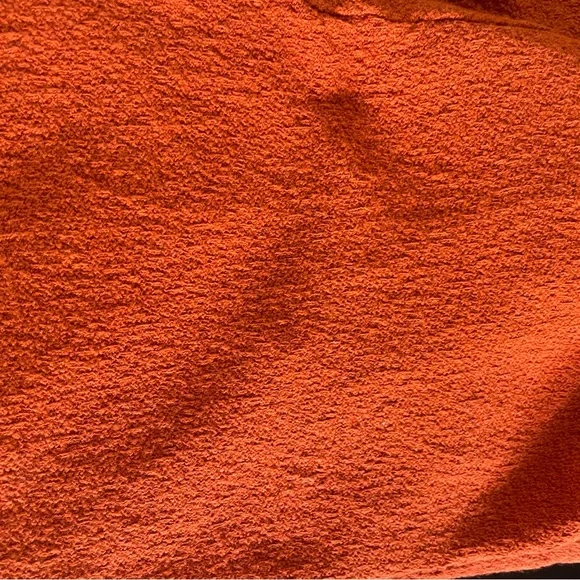 Madewell Texture & Thread Women’s Wrap Tie Top Shirt Brick Red Orange size XL - Picture 7 of 9